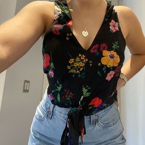 Floral Zara cropped tank